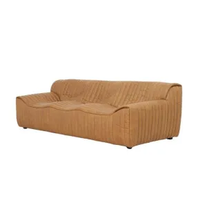 Duvina 3 Seater Sofa - Amber Tan Leather by Interior Secrets - AfterPay Available by Interior Secrets, a Sofas for sale on Style Sourcebook