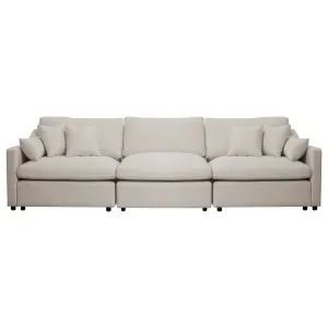 Millie 4 Seater Spill-Resistant Modular Sofa in Light Beige by Luxo Furniture, a Sofas for sale on Style Sourcebook