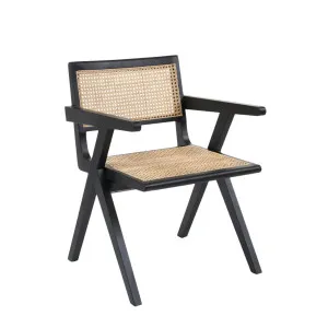Bondi Dining Chair - Black/Rattan by null, a Dining Chairs for sale on Style Sourcebook