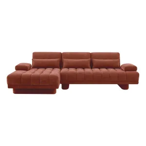 Carrie Sofa Bed + LHF Chaise in Fam Terracotta by OZ Design, a Sofa Beds for sale on Style Sourcebook