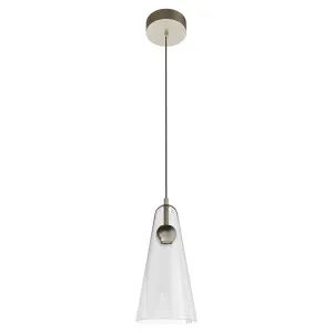 Calibo Skua Artisan Glass Tricolour LED Pendant Brushed Nickel by Calibo, a Lighting for sale on Style Sourcebook