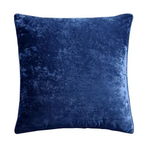 Morgan and Reid Navy Velvet Crushed Snuggle Fleece European Pillowcase Pair by null, a Cushions, Decorative Pillows for sale on Style Sourcebook