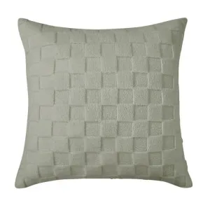 Morgan and Reid Checkered Soft Sage Snuggle Fleece European Pillowcase Pair by null, a Cushions, Decorative Pillows for sale on Style Sourcebook