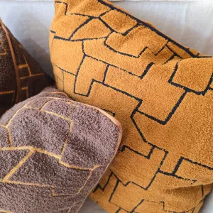 Serene Cushion 40x60cm Lumbar - Bright Orange | Abstract Black by null, a Cushions, Decorative Pillows for sale on Style Sourcebook