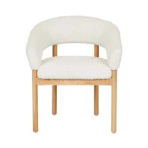 Jenson Dining Armchair - Snow Boucle - Natural Ash by null, a Chairs for sale on Style Sourcebook