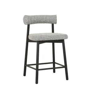 Olsen Barstool - Pepper Boucle - Black Oak by null, a Bar Stools for sale on Style Sourcebook