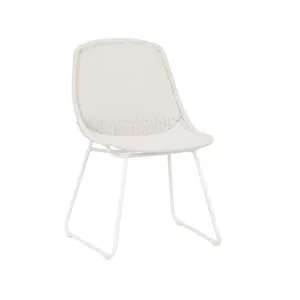 Granada Scoop Closed Weave Alu Chair - Chalk - White by null, a Chairs for sale on Style Sourcebook