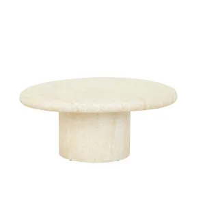 Lucia Curve Coffee Table - Faux Natural Travertine by null, a Tables for sale on Style Sourcebook