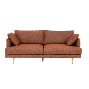 Vittoria Mia 3 Seater Sofa - Brick - Natural Ash Veneer by null, a Sofas for sale on Style Sourcebook