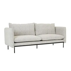 Vittoria Curve 3 Seater Sofa - Ore Speckle - Black Metal by null, a Sofas for sale on Style Sourcebook