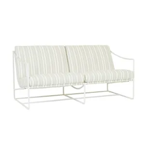 Allegra Outdoor 2 Seater Sofa - Verdant Stripe - Aluminium White by null, a Outdoor Sofas for sale on Style Sourcebook
