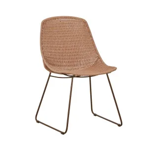 Normandy Sleigh Dining Chair - Sunkiss Weave - Bronze by null, a Chairs for sale on Style Sourcebook