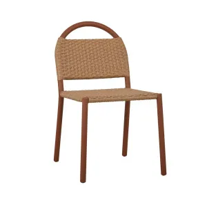 Jules Woven Outdoor Dining Chair - Safari Weave - Brique by null, a Chairs for sale on Style Sourcebook