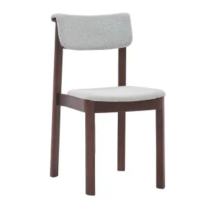 Natadora Noki Upholstered Dining Chair - Fleece Mortar - Smoked Oak by null, a Chairs for sale on Style Sourcebook