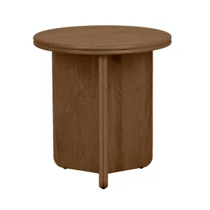 Solstice Slice Side Table - Mocha Oak by null, a Side Table for sale on Style Sourcebook