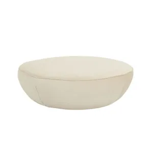 Natadora Fable Ottoman - Ecru Nano-Suede by null, a Ottomans for sale on Style Sourcebook
