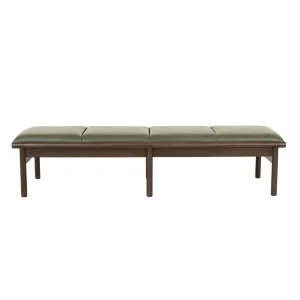 Tolv Neuf Bench Seat - Kale Leather - Smoked Oak by null, a Benches for sale on Style Sourcebook