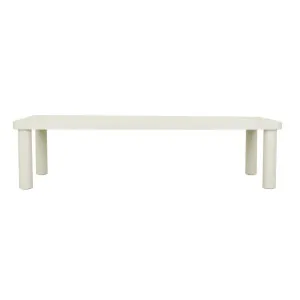 Frankie Outdoor Ceramic Dining Table - Faux Light Travertine - Sandcastle by null, a Tables for sale on Style Sourcebook