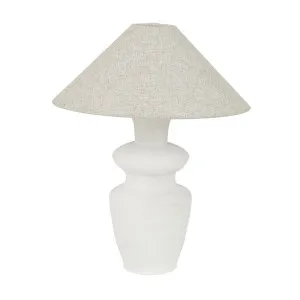 Lorne Bronte Table Lamp - Oatmeal - Rustic White by null, a Table & Bedside Lamps for sale on Style Sourcebook
