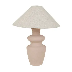 Lorne Bronte Table Lamp - Oatmeal - Mocha Brown by null, a Table & Bedside Lamps for sale on Style Sourcebook