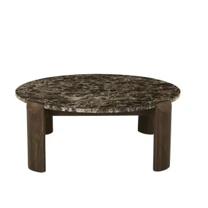 Willa Marble Coffee Table - Emperador Marble - Chocolate Oak by GlobeWest, a Coffee Table for sale on Style Sourcebook
