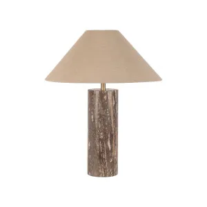 Easton Aurora Table Lamp - Mocha Travertine - Latte by null, a Table & Bedside Lamps for sale on Style Sourcebook