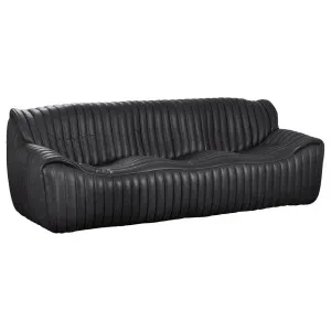 Stenson 3 Seat Sofa Leather, Santosa Black by null, a Sofas for sale on Style Sourcebook