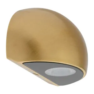 Havit Serres Half-Dome LED Weatherproof Outdoor Wall Light Brass by Havit, a Wall Lighting for sale on Style Sourcebook