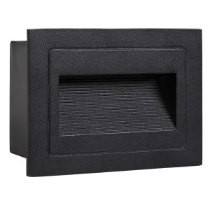 Havit Trin Maxi Square LED Weatherproof Recessed Outdoor Step Light 240V AC Black by Havit, a Outdoor Lighting for sale on Style Sourcebook