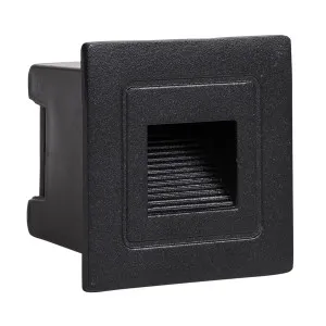Havit Trin Mini Square LED Weatherproof Recessed Outdoor Step Light 12V DC Black by Havit, a Outdoor Lighting for sale on Style Sourcebook