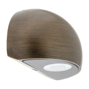Havit Serres Half-Dome LED Weatherproof Outdoor Wall Light Antique Brass by Havit, a Wall Lighting for sale on Style Sourcebook