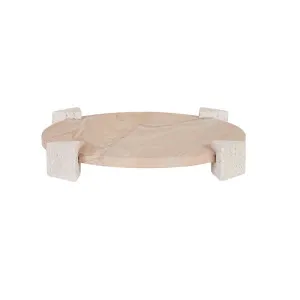 Rufus Hedra Round Tray - Honeycombed Beige - Rainbow Sandstone by null, a Decorative Plates & Bowls for sale on Style Sourcebook
