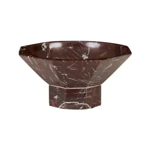 Rufus Zenith Low Bowl - Rosso Marble by null, a Decorative Plates & Bowls for sale on Style Sourcebook