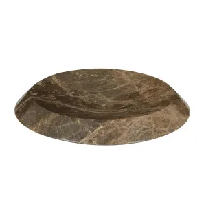 Rufus Bevel Round Bowl - Emperador by null, a Decorative Plates & Bowls for sale on Style Sourcebook