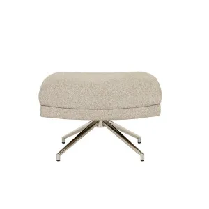 Rowan Ottoman - Fawn - Chrome by null, a Ottomans for sale on Style Sourcebook