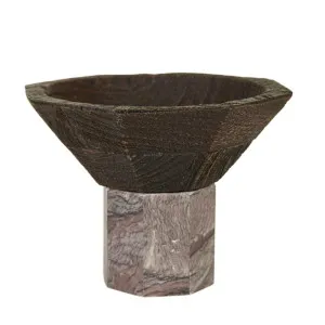 Theron Zenith Small Bowl - Celestial Marble - Mocha Mango Wood by null, a Decorative Plates & Bowls for sale on Style Sourcebook