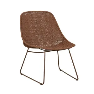 Normandy Sleigh Occasional Chair - Brique Weave - Brique by GlobeWest, a Outdoor Furniture for sale on Style Sourcebook