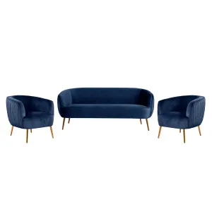 Evelyn 4 Seater Velvet Sofa Set by Luxo, a Sofas for sale on Style Sourcebook