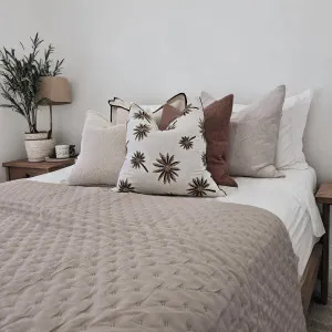 Darla Quilted Polyester Bed Cover Massive Blanket Coverlet 220cm x 240cm - Latte by null, a Quilts & Bedspreads for sale on Style Sourcebook