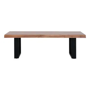 Draper Live Edge Coffee Table 135cm in Acacia / Black by OZ Design, a Coffee Table for sale on Style Sourcebook