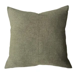 PREORDER MID AUGUST DROP | Dariana Linen Blend Cushion 50cm Square - Olive Green by null, a Cushions, Decorative Pillows for sale on Style Sourcebook