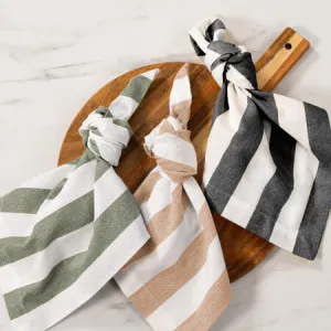 Cucina Stripe Napkin 6 Pack Canningvale - Beige, 100% Cotton by Canningvale_Cucina, a Sheets for sale on Style Sourcebook