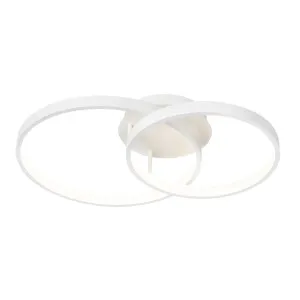 Zola White Modern LED Semi-Flush Mount Ceiling Light 2-Light by Cougar, a LED Lighting for sale on Style Sourcebook