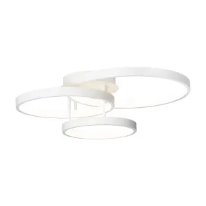 Zola White Modern LED Semi-Flush Mount Ceiling Light 3-Light by Cougar, a LED Lighting for sale on Style Sourcebook