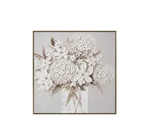 White Bloom Wall Art Canvas 80cm x 80cm by Luxe Mirrors, a Artwork & Wall Decor for sale on Style Sourcebook