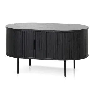 Ex Display - Dania 100cm Oval Coffee Table - Full Black by Interior Secrets - AfterPay Available by Interior Secrets, a Coffee Table for sale on Style Sourcebook