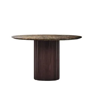 Tolv Tathra Dining Table - Walnut - Natural Emperador Marble by null, a Dining Tables for sale on Style Sourcebook