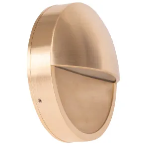 Havit Veko Large Round Glare Free LED Exterior Wall/Step Light 12V DC Brass by Havit, a Outdoor Lighting for sale on Style Sourcebook