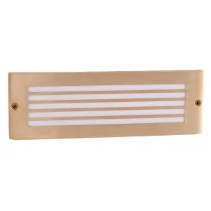 Havit Ardam Large Rectangular 3CCT LED Wall/Step Light Brass by Havit, a Outdoor Lighting for sale on Style Sourcebook