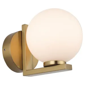 Cougar Elin Modern Opal Matte Glass Orb Wall Light Gold by Cougar, a Wall Lighting for sale on Style Sourcebook